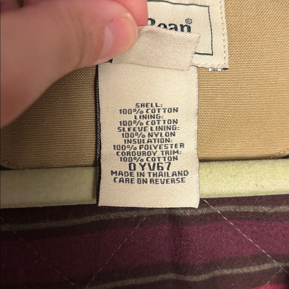 Vintage L.L. Bean Tan Canvas Blanket Lined Barn Coat Sz M - Picture 3 of 9